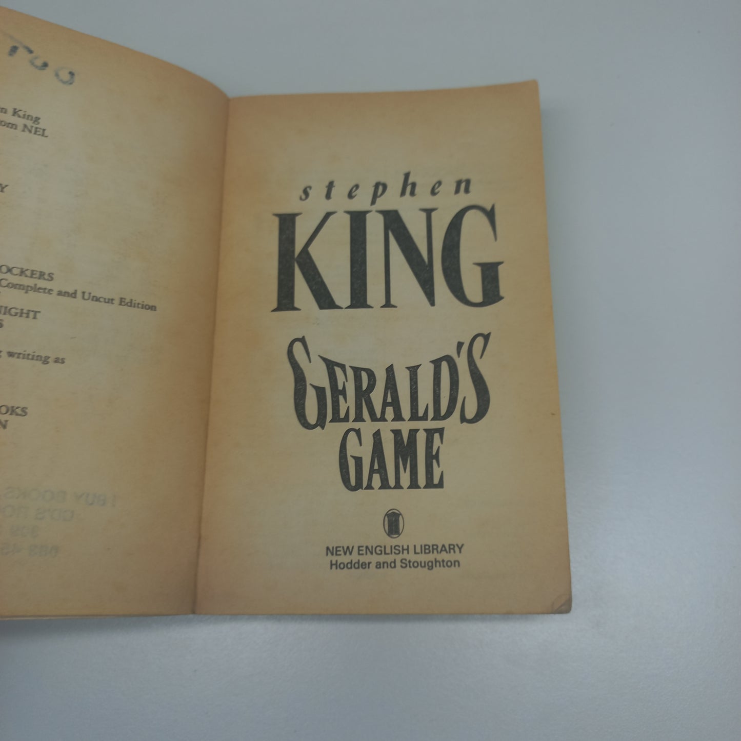 Gerald's Game by Stephen King
