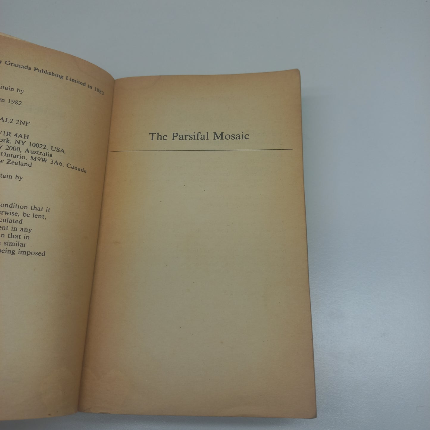The Parsifal Mosaic by Robert Ludlum