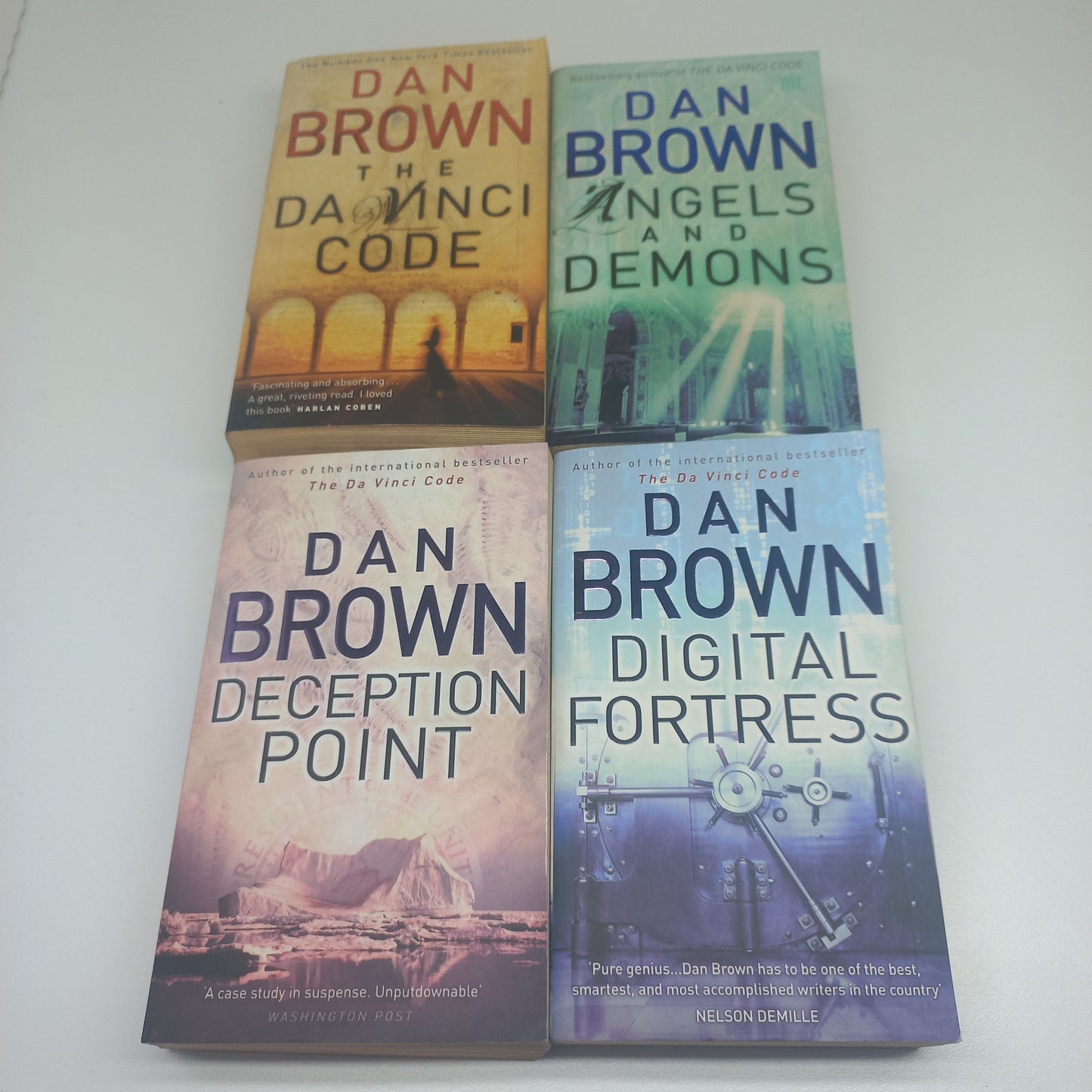 Dan Brown 4 Book Bundle The Da Vinci Code, Angels and Demons, Digital Fortress & Deception Point