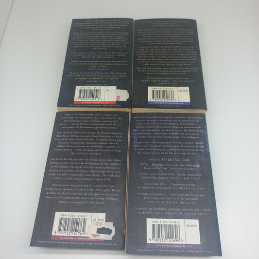 Dan Brown 4 Book Bundle The Da Vinci Code, Angels and Demons, Digital Fortress & Deception Point
