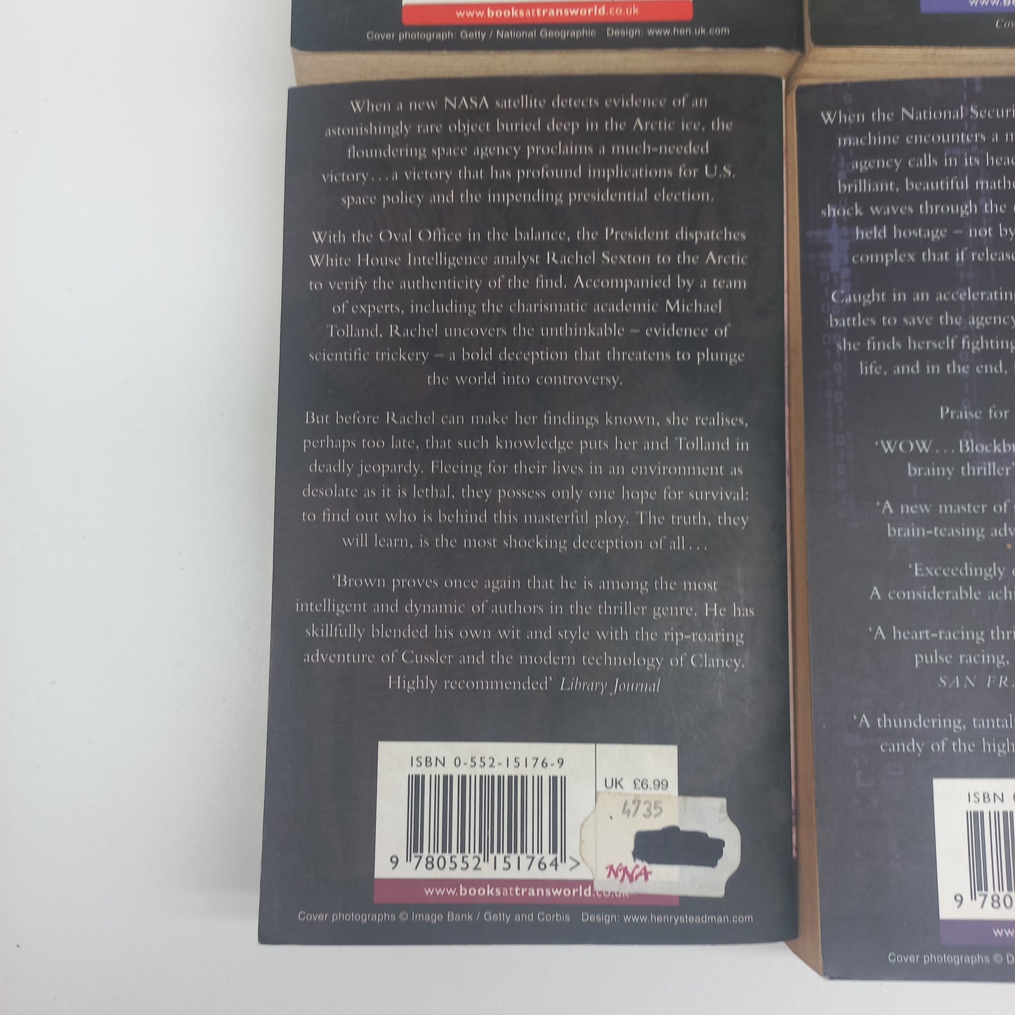 Dan Brown 4 Book Bundle The Da Vinci Code, Angels and Demons, Digital Fortress & Deception Point