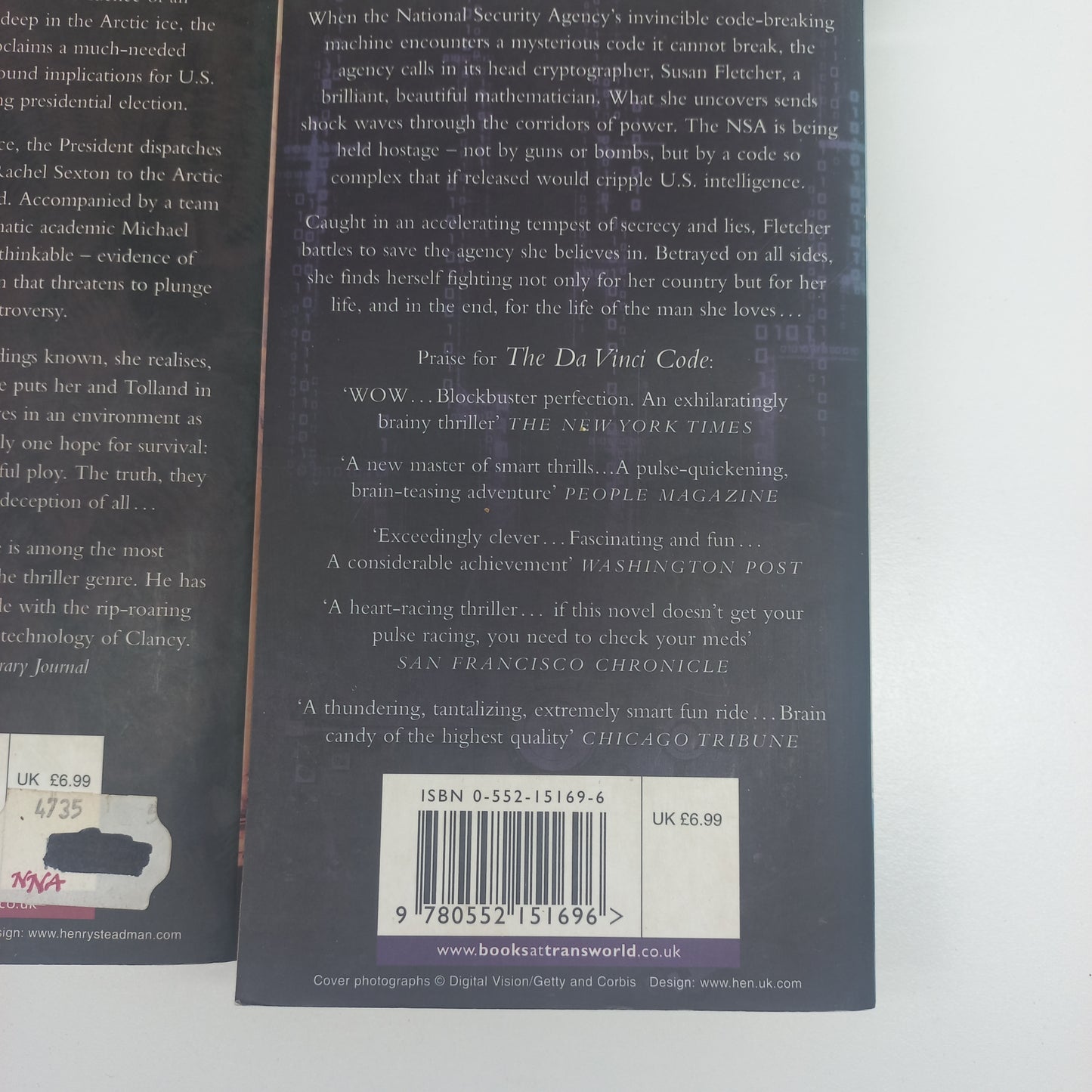 Dan Brown 4 Book Bundle The Da Vinci Code, Angels and Demons, Digital Fortress & Deception Point