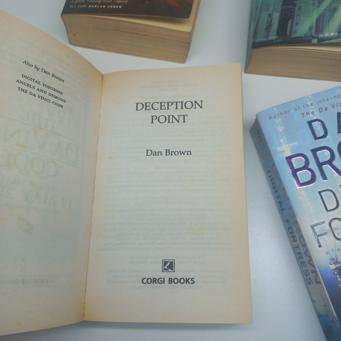 Dan Brown 4 Book Bundle The Da Vinci Code, Angels and Demons, Digital Fortress & Deception Point